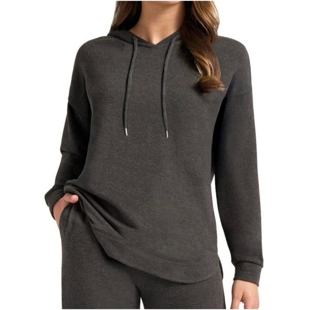 NWT Max & Mia Women's S Hoodie Gray Heather Charcoal Lounge Wear